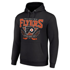 Philadelphia Flyers Starter Team Logo Graphic Fleece Tri-Blend Pullover Hoodie Black