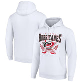 Carolina Hurricanes Starter Team Logo Graphic Fleece Tri-Blend Pullover Hoodie White