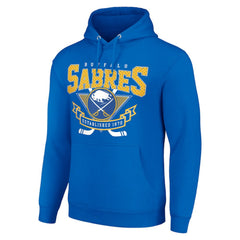 Buffalo Sabres Starter Team Logo Graphic Fleece Tri-Blend Pullover Hoodie Royal