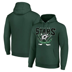 Dallas Stars Starter Team Logo Graphic Fleece Tri-Blend Pullover Hoodie Olive