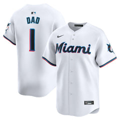 Miami Marlins #1 Dad Home Limited Jersey - White | Nike