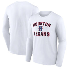 Houston Texans Secondary Logo Victory Arch Long Sleeve T-Shirt - White cheap
