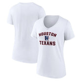 Houston Texans Women's Secondary Logo V-Neck T-Shirt - White online