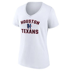 Houston Texans Women's Secondary Logo V-Neck T-Shirt - White online