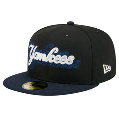New York Yankees Shadow Stitch 59FIFTY Fitted Hat - Black | New Era