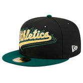 Athletics Shadow Stitch 59FIFTY Fitted Hat - Black | New Era