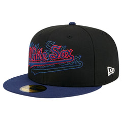 Chicago White Sox Shadow Stitch 59FIFTY Fitted Hat - Black | New Era