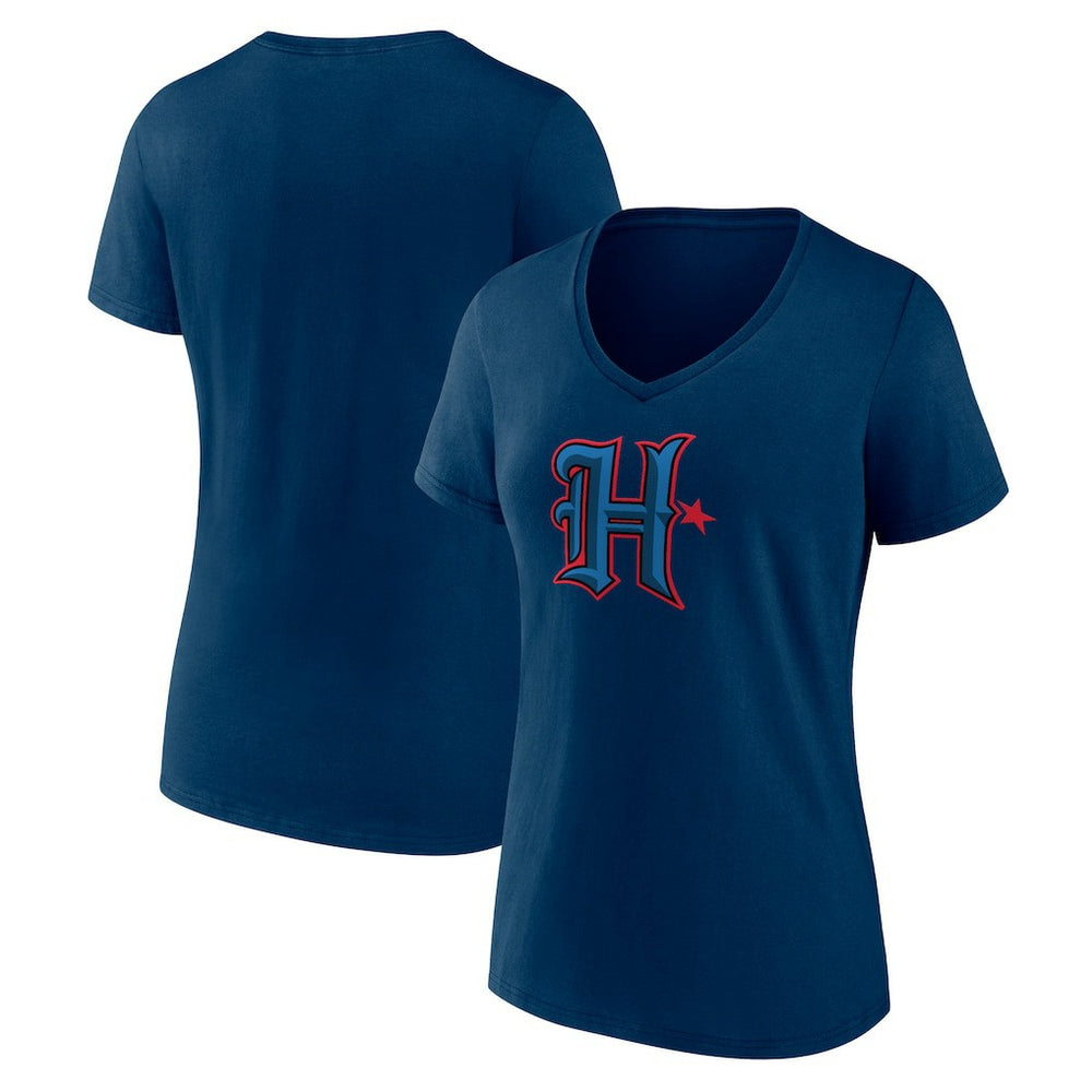 Houston Texans Women's Secondary Logo V-Neck T-Shirt - Navy outlet