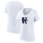 Houston Texans Women's Secondary Logo V-Neck T-Shirt - White online