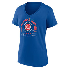 Chicago Cubs Women's Friendly Confines V-Neck T-Shirt - Royal