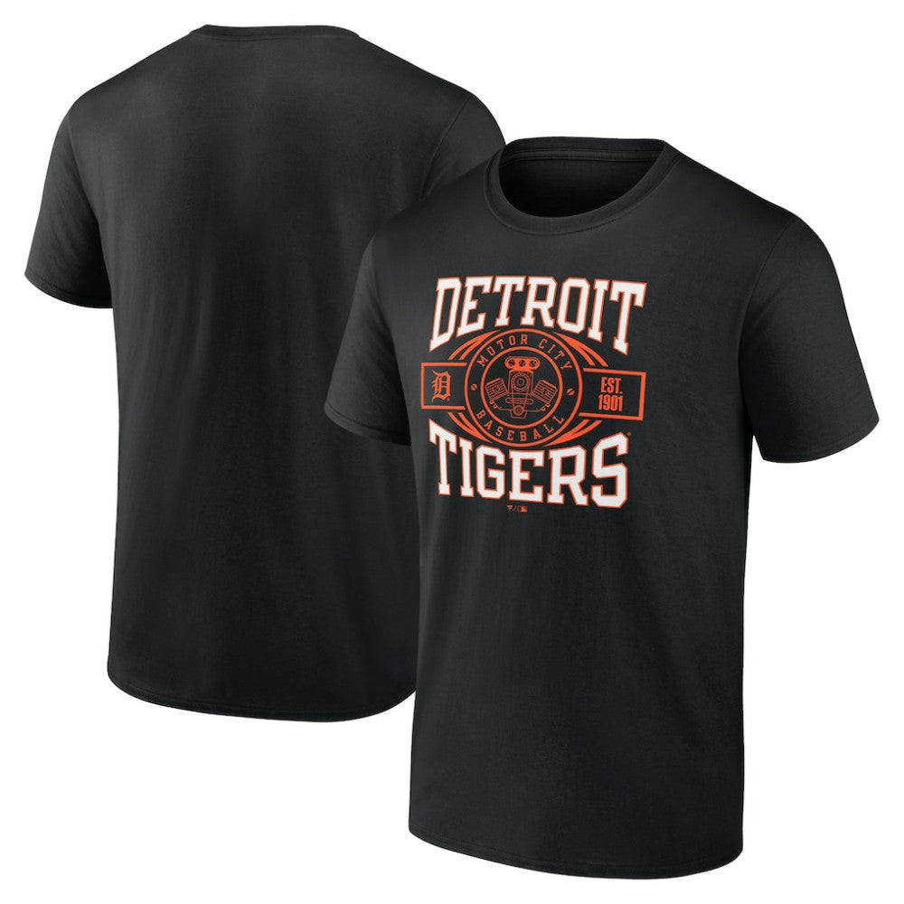 Detroit Tigers Motor City Baseball T-Shirt - Black