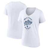 Los Angeles Dodgers Women's West Coast Baseball V-Neck T-Shirt - White