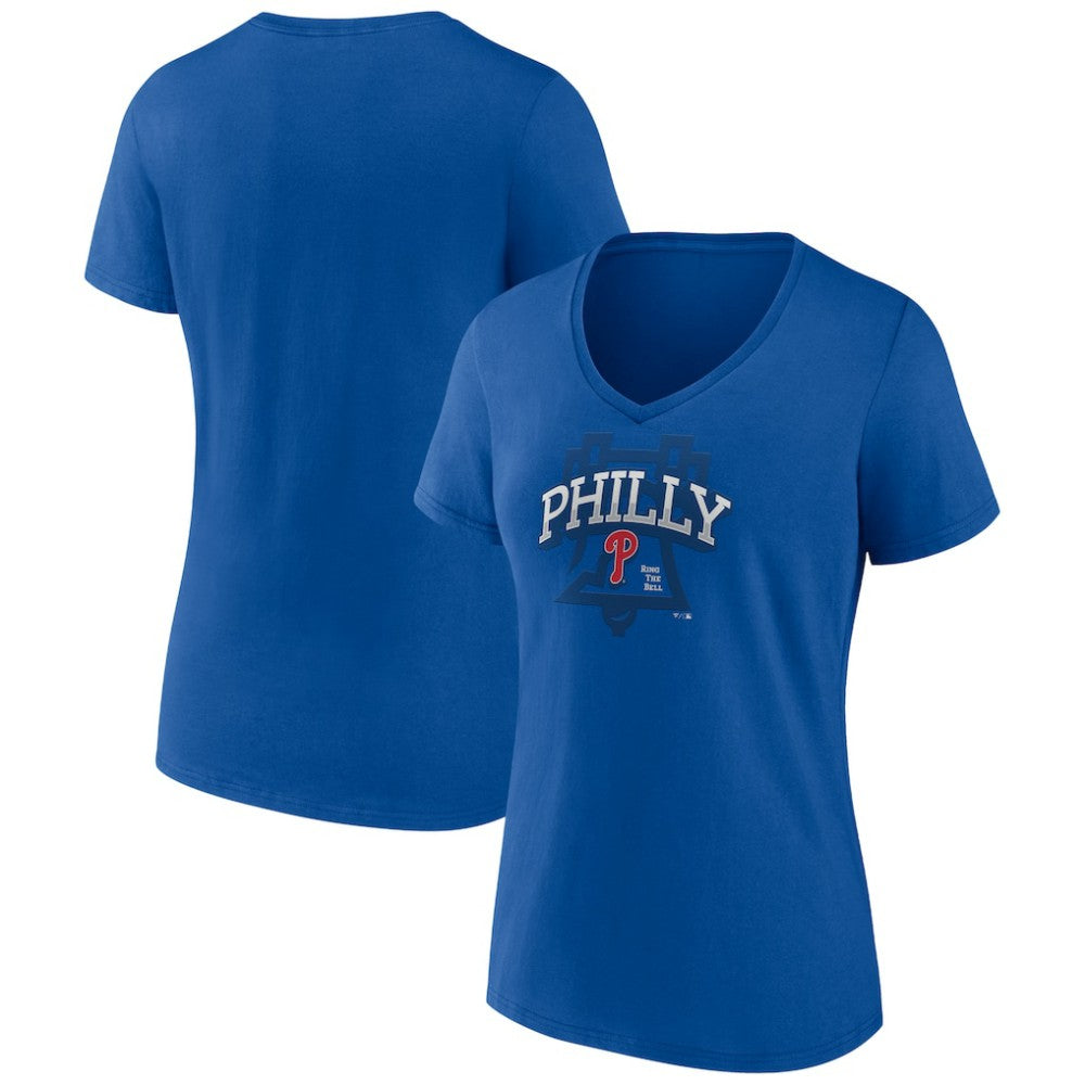Philadelphia Phillies Women's Philly Cotton V-Neck T-Shirt - Royal