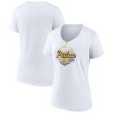 San Diego Padres Women's Palm Trees V-Neck T-Shirt - White