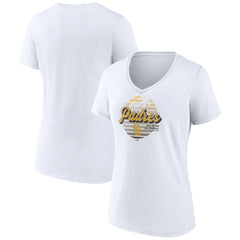 San Diego Padres Women's Palm Trees V-Neck T-Shirt - White