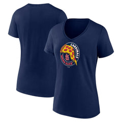 St. Louis Cardinals Women's Mega Slice V-Neck T-Shirt - Navy
