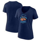 Tampa Bay Rays Women's Cuban Sandwich V-Neck T-Shirt - Navy