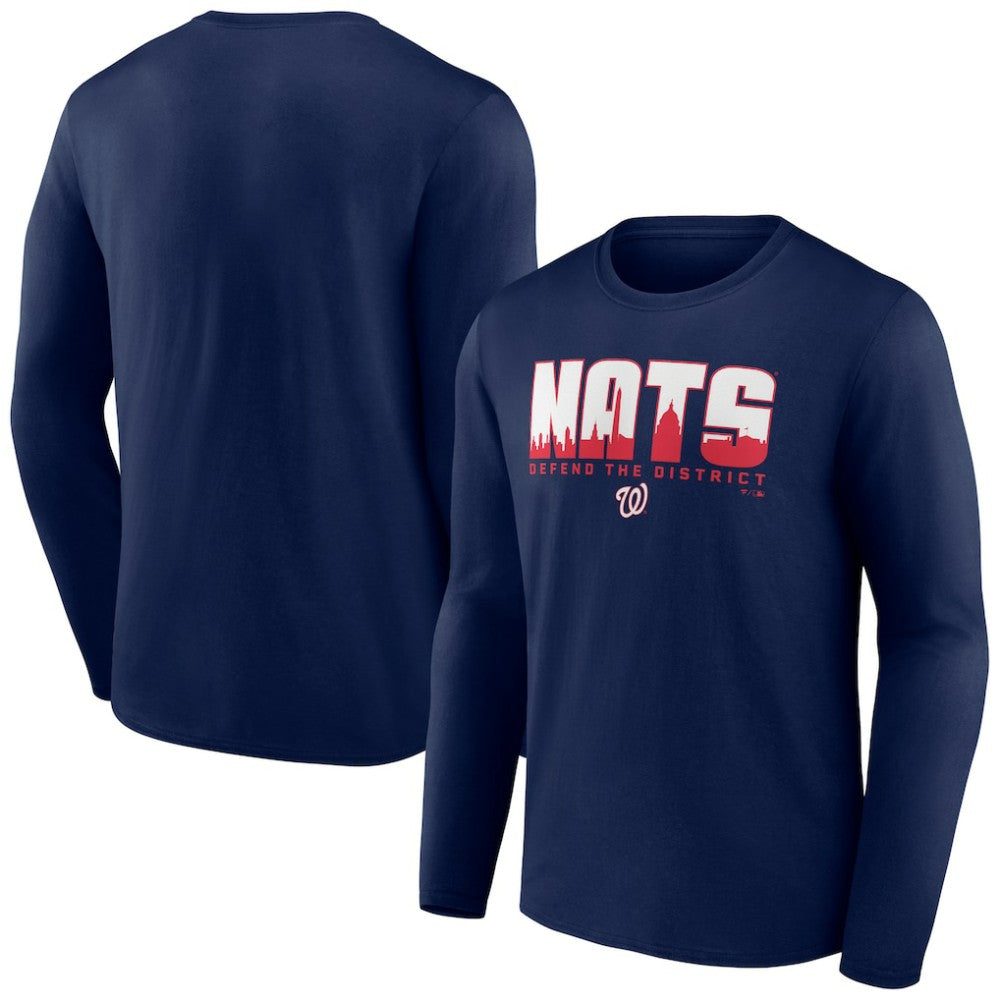 Washington Nationals Defend the District Long Sleeve T-Shirt - Navy