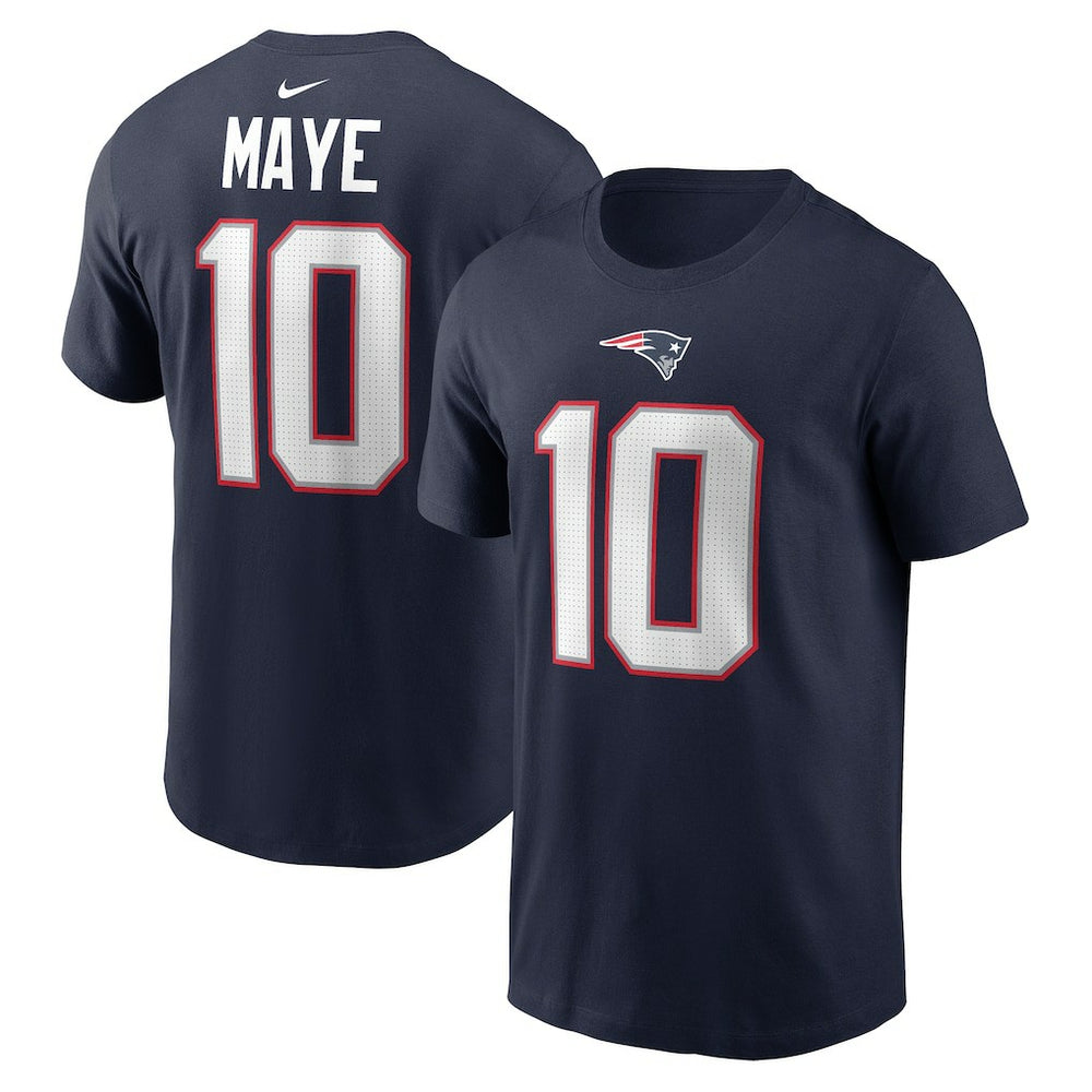 Drake Maye New England Patriots Youth Fuse Name & Number T-Shirt - Navy | Nike for sale