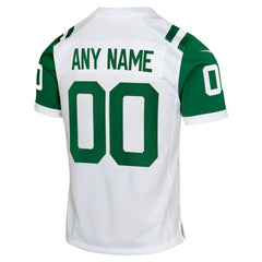New York Jets Youth Classic Alternate Custom Replica Jersey - White | Nike discount