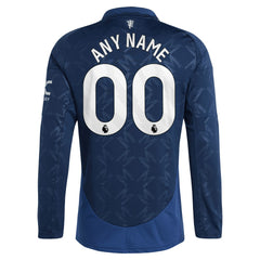 Manchester United 2024/25 Away Replica Long Sleeve Custom Jersey - Navy | Adidas outlet