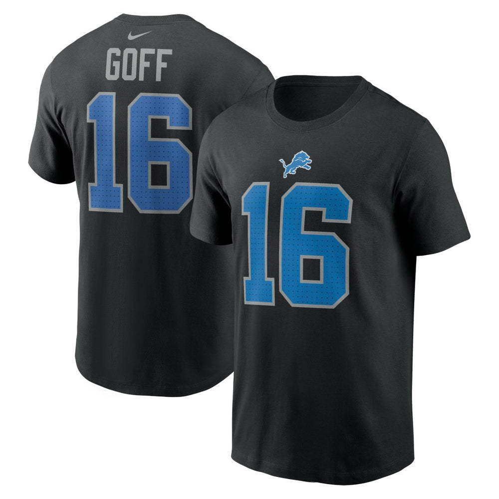 Jared Goff Detroit Lions Name & Number T-Shirt - Black | Nike online