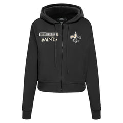 New Orleans Saints Pro Standard Women's Split Logo Full-Zip Hoodie - Black cheap