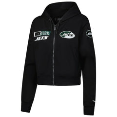 New York Jets Pro Standard Women's Split Logo Full-Zip Hoodie - Black for sale