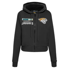 Jacksonville Jaguars Pro Standard Women's Split Logo Full-Zip Hoodie - Black outlet