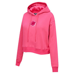 Miami Dolphins Pro Standard Women's Triple Pink Cropped Fleece Pullover Hoodie - Pink sale