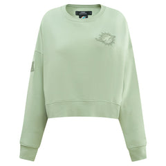 Miami Dolphins Pro Standard Women's Oversized Cropped Neutral Pullover Sweatshirt - Light Green online