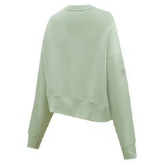 New York Giants Pro Standard Women's Oversized Cropped Neutral Pullover Sweatshirt - Light Green sale