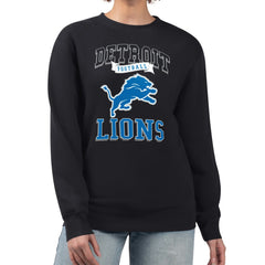 Detroit Lions G-III 4Her by Carl Banks Women's Team Logo Graphic Tri-Blend Pullover Sweatshirt - Black cheap