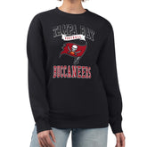 Tampa Bay Buccaneers G-III 4Her by Carl Banks Women's Team Logo Graphic Tri-Blend Pullover Sweatshirt - Black sale