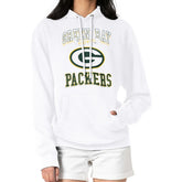 Green Bay Packers G-III 4Her by Carl Banks Women's Team Logo Graphic Fleece Tri-Blend Pullover Hoodie - White outlet