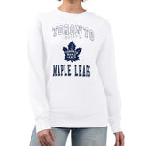 Toronto Maple Leafs G-III 4Her by Carl Banks Women's Team Logo Tri-Blend Fleece Pullover Sweatshirt White