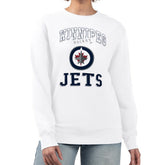 Winnipeg Jets G-III 4Her by Carl Banks Women's Team Logo Tri-Blend Fleece Pullover Sweatshirt White