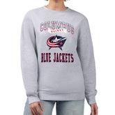Columbus Blue Jackets G-III 4Her by Carl Banks Women's Team Logo Tri-Blend Fleece Pullover Sweatshirt Heather Gray