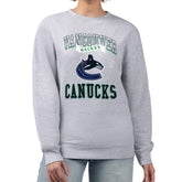Vancouver Canucks G-III 4Her by Carl Banks Women's Team Logo Tri-Blend Fleece Pullover Sweatshirt Heather Gray