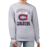 Montreal Canadiens G-III 4Her by Carl Banks Women's Team Logo Tri-Blend Fleece Pullover Sweatshirt Heather Gray