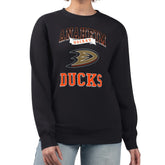 Anaheim Ducks G-III 4Her by Carl Banks Women's Team Logo Tri-Blend Fleece Pullover Sweatshirt Black