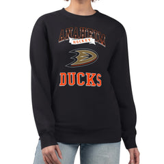 Anaheim Ducks G-III 4Her by Carl Banks Women's Team Logo Tri-Blend Fleece Pullover Sweatshirt Black
