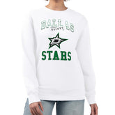 Dallas Stars G-III 4Her by Carl Banks Women's Team Logo Tri-Blend Fleece Pullover Sweatshirt White