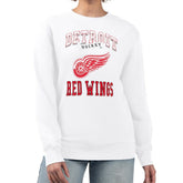 Detroit Red Wings G-III 4Her by Carl Banks Women's Team Logo Tri-Blend Fleece Pullover Sweatshirt White