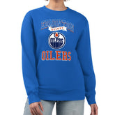 Edmonton Oilers G-III 4Her by Carl Banks Women's Team Logo Tri-Blend Fleece Pullover Sweatshirt Royal