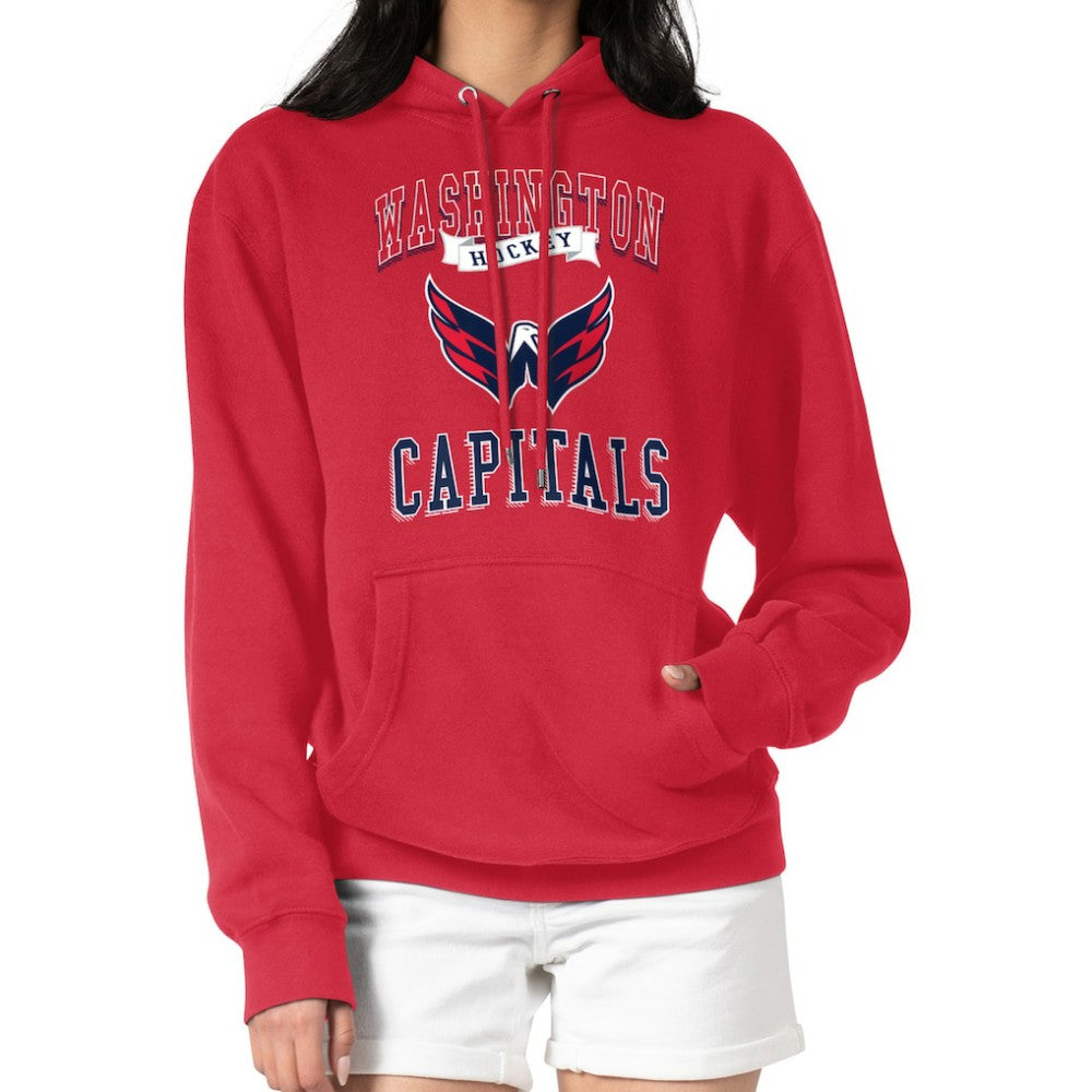 Washington Capitals G-III 4Her by Carl Banks Women's Team Logo Tri-Blend Fleece Pullover Hoodie Red