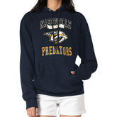 Nashville Predators G-III 4Her by Carl Banks Women's Team Logo Tri-Blend Fleece Pullover Hoodie Navy