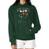 Minnesota Wild G-III 4Her by Carl Banks Women's Team Logo Tri-Blend Fleece Pullover Hoodie Olive