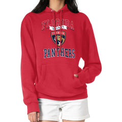 Florida Panthers G-III 4Her by Carl Banks Women's Team Logo Tri-Blend Fleece Pullover Hoodie Red