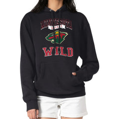 Minnesota Wild G-III 4Her by Carl Banks Women's Team Logo Tri-Blend Fleece Pullover Hoodie Black